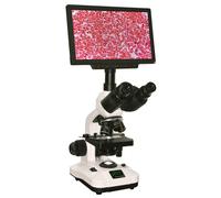 Microscopio Trinoculare Medico Insegnamento 2500X Con Telecamera E Display 9” 4K