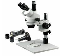 Microscopio Trinoculare Stereo AmScope 3.5X-90X + Telecamera 1.3MP E Luce