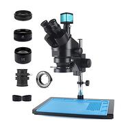 Microscopio Trinoculare Stereo Con Zoom Continuo 3,5X-90X Con Fotocamera For Microscopio Digitale Con Obiettivo Ausiliario(3.5X-90X 4K)