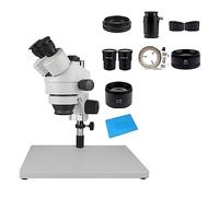 Microscopio Trinoculare Stereo Con Zoom Continuo 3,5X-90X Con Fotocamera For Microscopio Digitale Con Obiettivo Ausiliario Facile Da Usare(3.5X-90X No camera)