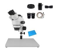 Microscopio Trinoculare Stereo Con Zoom Continuo 3,5X-90X Con Fotocamera For Microscopio Digitale Con Obiettivo Ausiliario Facile Da Usare(7-45X No camera)