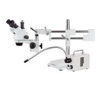 Microscopio Trinoculare Stereo Zoom AmScope 7X-45X Con Luce A Fibra Ottica LED
