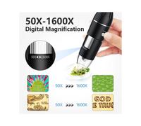 Microscopio USB 1600X, Microscopio Digitale HD 1080P per Saldatura, Supporto Regolabile, per , Windows, Linux, Ideale per La Didattica e La
