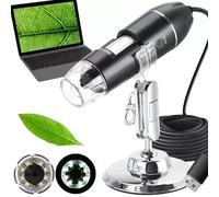MICROSCOPIO USB DIGITALE 50-1600X PC NOTEBOOK FOTO VIDEO 8 LED 2.0 MPX STAFFA