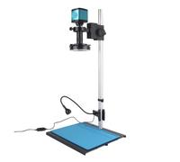 Microscopio video USB HDM/I da 48 MP 4K 1080P con obiettivo C-mount, zoom 10-130X, distanza di lavoro ultra elevata for riparazione e saldatura del telefono.(Gold)