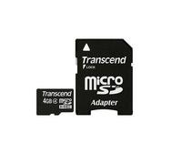 Transcend TS4GUSDHC4 Scheda di Memoria MicroSDHC da 4 GB con Adattatore, Classe 4