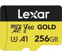 Lexar 256GB Professional GOLD UHS-II microSDXC V60 U3 A1 UHS-II Card