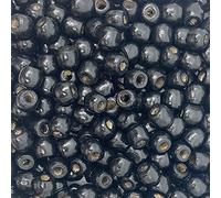 Microsfere per grandi buchi, Perline di legno for macramè con foro grande, 12 mm x 10 mm, foro 5,5 mm, multicolore, confezione da 500 o 1000 pezzi(Black,1000)