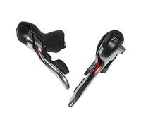Microshift Leva-controller strada 10 V. Triple alluminio Argento (coppia) Compatibile Shimano tranne tiagra 4700
