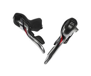 Microshift Leva-controller strada 10 V. Triple alluminio Argento (coppia) Compatibile Shimano tranne tiagra 4700