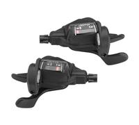 Microshift | Mezzo Thumb-Tap Shifter Set | 8 marce | Tripla | Indicatore ottico del cambio | Compatibile con Shimano