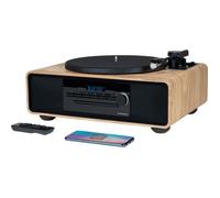 Microsistema Bluetooth FM CD/MP3 in legno da 60W con giradischi - Nouvo