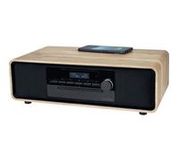 Micro-chaîne Bluetooth - THOMSON - Bois/Noir - Radio FM/DAB+/CD/MP3/USB/Induction, 75W, Affichage LCD, Télécommande, Alim. 23