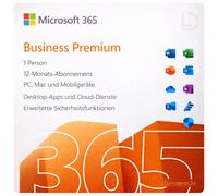 Microsoft 365 Business Premium | App desktop e sicurezza avanzata | Abbonamento di 12 mesi | Soluzioni IT di livello aziendale per le PMI