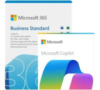 Microsoft 365 Business Standard + Copilot Business | Abbonamento annuale | 1 utente | 15 dispositivi