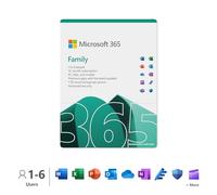 Microsoft 365 Family | 12-Month Subscription | Up to 6 People | Word, Excel, PowerPoint | 1TB OneDrive Cloud Storage | PC/Mac Download | Activation Required