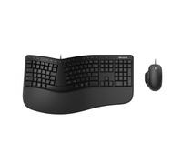 Microsoft Ergonomic Desktop Tastiera Mouse inclusi Ufficio USB QWERTY Nordico Nero - Nouvo