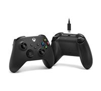 Microsoft Gamepad XBOX Bundle con cavo Play&Charge Carbon black 1V8 00002
