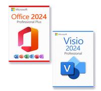 Microsoft Office 2024 Professional Plus + Microsoft Visio 2024 Professional license for 3 PCs