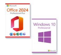 Microsoft Office 2024 Professional Plus + Microsoft Windows 10 Professional Licenza per 3 PC
