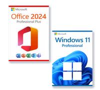 Microsoft Office 2024 Professional Plus + Microsoft Windows 11 Professional Licenza per 3 PC