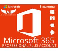 Microsoft Office 365 Pro - Fattura e Garanzia - account 1 anno 5 dispositivi