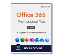 Microsoft Office 365 Pro Plus per Windows e Mac - Account per 5 dispositivi
