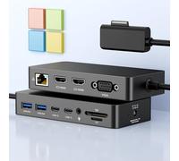 Microsoft Surface Dock 2, 12 in 1 Surface Docking Station, triplo display Microsoft Surface Dock con 2 HDMI 4K +VGA per Surface Pro 11/10/9/8/X/7/6/5/4/3, Surface Laptop 7/6/5/go/4/3/2/1, Book 3/2/1
