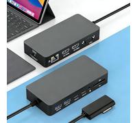 Microsoft Surface Docking Station Nuovo Surface Dock 12 in 1 con potenza 72W con 4K HDMI +VGA, Docking Station con 100Mbps Ethernet SD/TF USB PD per Surface Pro 11/10/9/8/X/7/6/5,Laptop Go 1/2/3,Book