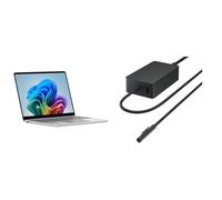 Microsoft Surface Laptop | Copilot+ PC | LCD Touchscreen 13” | Snapdragon® X Plus | 16 GB di RAM | 256 di memoria | Ultimo modello | Platino + Alimentatore da 65 W - Starter pack