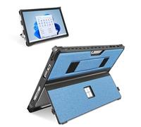 Microsoft Surface Pro 7+/7/6/5/4/Pro LTE 12.3" Case Cover Rugged Protective Case with Pen Holder and Wrist Strap Compatible with Keyboard Cover Type Blue