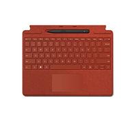 Microsoft Surface Pro 9, 8 o X - Custodia Signature Type - Rosso - e Slim Pen 2 - Nero - Bundle