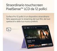 Microsoft Surface Pro | Copilot+ PC | LCD Touchscreen 12” | Snapdragon® X Plus | 16GB di RAM | 512GB di memoria | Ultimo modello | Viola