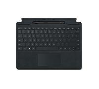 Microsoft Surface Pro - Cover con pennino sottile (per Surface Pro 8, 9, X), QWERTY Inglese, colore: Nero (rinnovato)