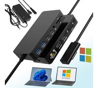 Microsoft Surface Pro Docking Station Triple Display Dual HDMI+VGA, 12 in 1 Surface Dock con Ethernet SD/TF Audio 4* USB, Dock per Surface Pro 10/9/8/X/7/6/5/4, Surface Laptop 6/5/4/3/2, Surface Book