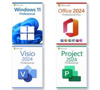 Microsoft Visio 2024 Professional + Microsoft Project 2024 Professional + Microsoft Office 2024 Professional Plus +Microsoft Windows 11 Pro