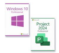 Microsoft Windows 10 Professional + Microsoft Project 2024 Professional license for 3 PCs