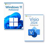 Microsoft Windows 11 Professional + Microsoft Visio 2024 Professional licenza per 3 dispositivi