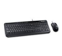 Microsoft Wired Desktop 600 tastiera Mouse incluso USB QWERTY Inglese UK Nero NEW