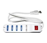 Microspia GSM Occultata in Multipresa - Ascolto Ambientale 24/7 con Attivazione Vocale Automatica anche Senza Corrente e Senza Interruzioni - 4 Prese + 2 USB Funzionanati - Cavo 1,5 metri