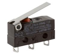 Microswitch ZF DC2C-A1LB SPDT 10A 250V AC, Leva Corta, Saldare, IP67