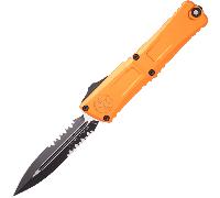 Microtech COMBAT TROODON GEN III D/E BLACK PART SERRATE ORANGE 1142-2OR