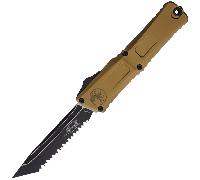 Microtech COMBAT TROODON GEN III T/E BLACK FULL SERRATE TAN 1144-3TA