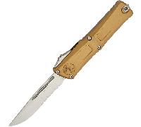 Microtech Combat Troodon® S/E Gen III Tan Stonewash Partial Serrated 1143-11TA