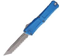 Microtech COMBAT TROODON T/E APOCALYPTIC SERRATE BLUE 1144-12APBL