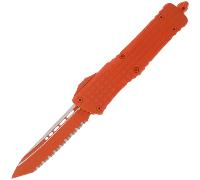 Microtech COMBAT TROODON T/E FULL SERRATE FRAG CERAKOTE ARANCIONE SIGNATURE SERIES