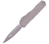 Microtech Cypher® II D/E Natural Clear Apocalyptic® Standard 1242-10APNC