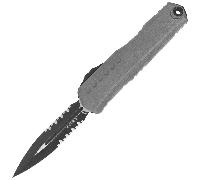 Microtech CYPHER II D/E NERO PARZIALMENTE SEGHETTATO NATURALE CHIARO 1242-2NC