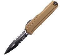 Microtech CYPHER II D/E NERO PARZIALMENTE SEGHETTATO VERDE OD 1242-2OD