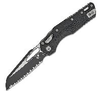 Microtech MSI® S/E Tri-Grip Polimero Nero Full Serrated 210T-3PMBK